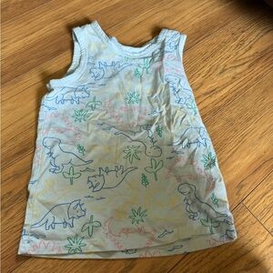 Cat & Jack Blue and Green Dinosaur Tank Top